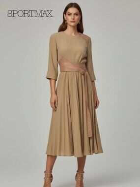 Sportmax Pleated Midi Dress